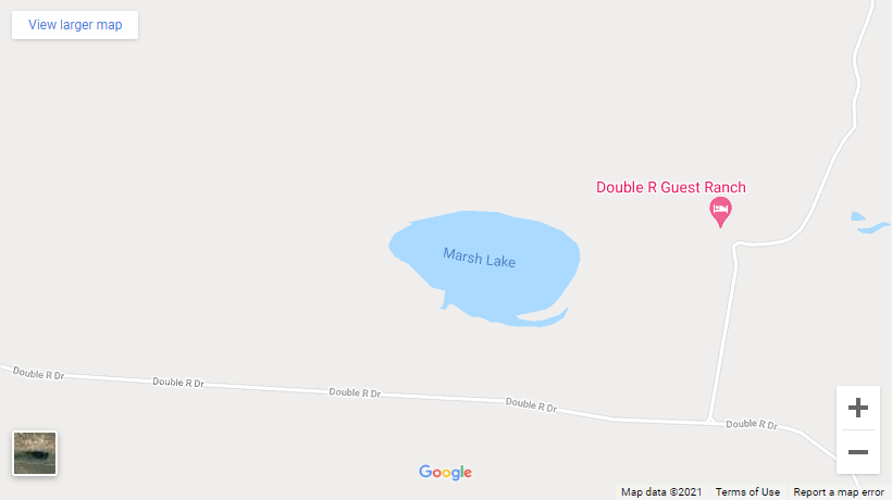 Map of Double R Guest Ranch in Mullen, Nebraska.