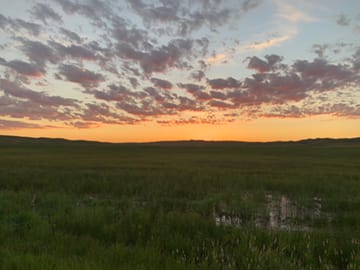Sunset from the Sandhills at Double R Guest Ranch.