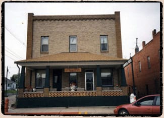 Hoocker County Historical Society building in Mullen, Nebraska.